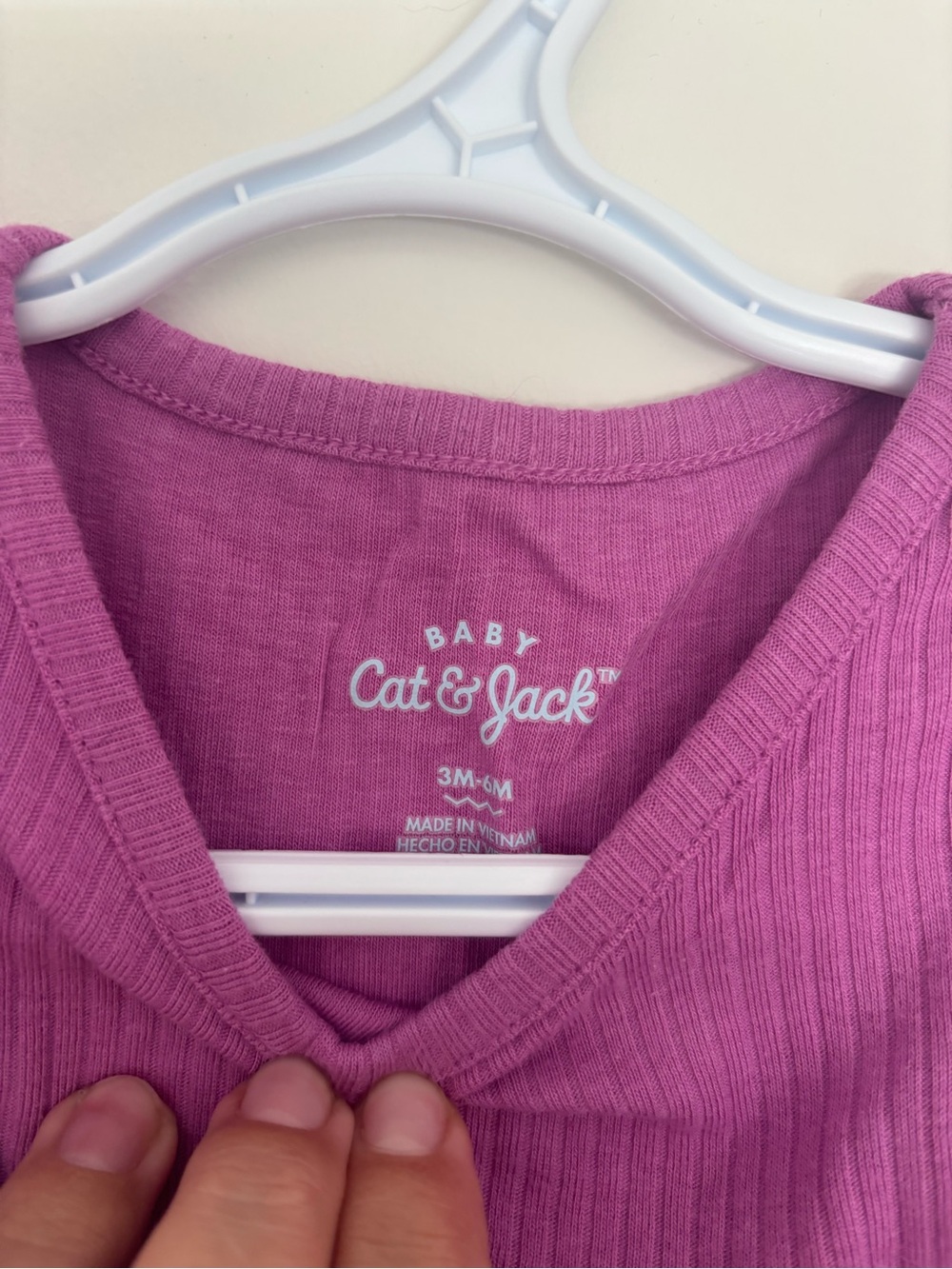 Cat & Jack Purple Ribbed Ruffle-Sleeve Bodysuit - Picture 2 of 3